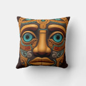 Inca Cross Patroon rood en geel Kussen (Achterkant)