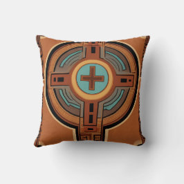 Inca Cross Patroon rood en geel Kussen