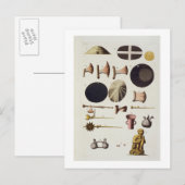 Inca-gereedschappen en artefacten, Peru, uit Le Co Briefkaart (Voorkant / Achterkant)