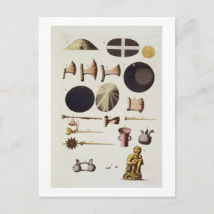 Inca-gereedschappen en artefacten, Peru, uit Le Co Briefkaart