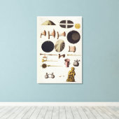 Inca-gereedschappen en artefacten, Peru, uit Le Co Canvas Afdruk (Insitu (Houten vloer))