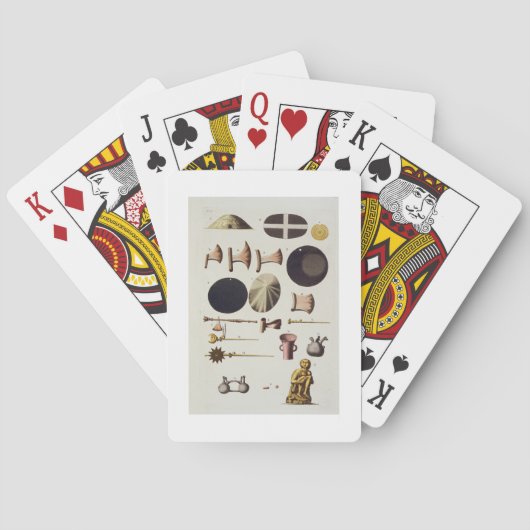 Inca-gereedschappen en artefacten, Peru, uit Le Co Speelkaarten (Achterkant)