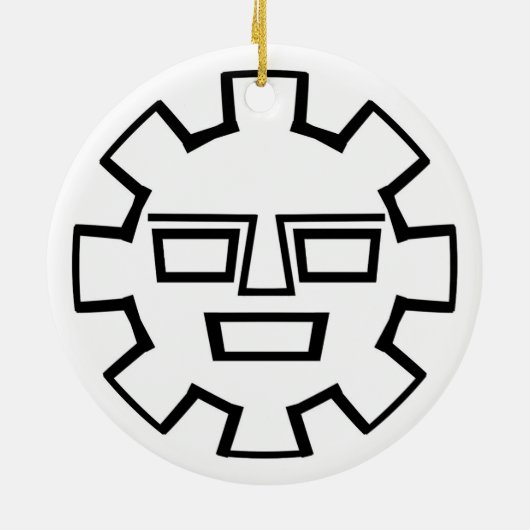 Inca God Keramisch Ornament (Achterkant)