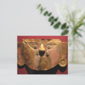 Inca Gold mask, Lima, Peru Briefkaart (Staand voorkant)