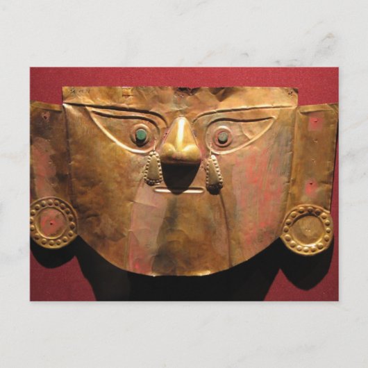 Inca Gold mask, Lima, Peru Briefkaart (Voorkant)