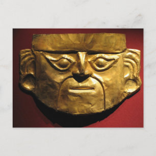 Inca Gold mask, Lima, Peru Briefkaart