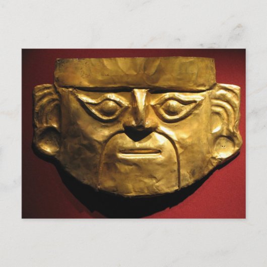 Inca Gold mask, Lima, Peru Briefkaart (Voorkant)