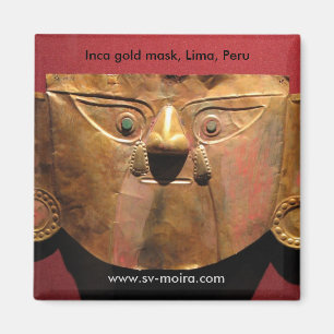 Inca Gold mask, Lima, Peru Magneet