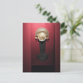 Inca goudceremoniaal mes (Tumi), Lima, Peru Briefkaart (Staand voorkant)