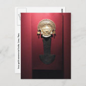 Inca goudceremoniaal mes (Tumi), Lima, Peru Briefkaart (Voorkant / Achterkant)