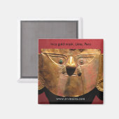 Inca gouden masker, Lima, Peru Magneet (Voorkant / Achterkant)