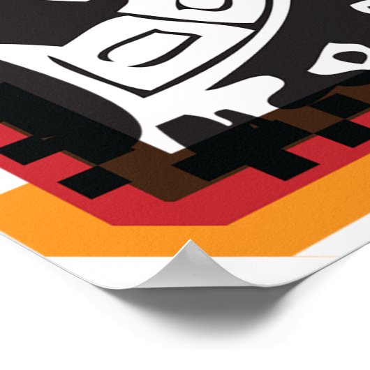 Inca Letter N Artistic Lettering Poster (Hoek)