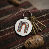 Inca Letter N Artistic Lettering Sleutelhanger