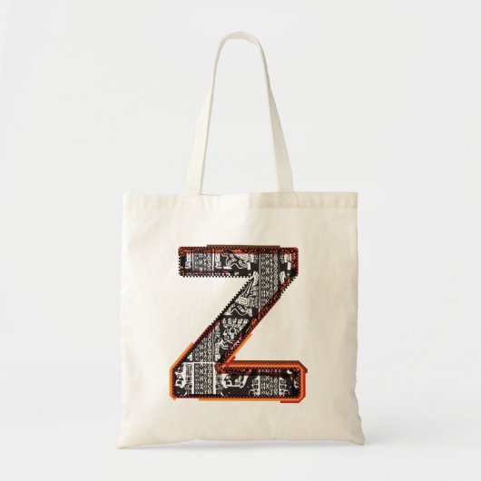 Inca Letter Z Artistic Font Canvas tas (Voorkant)