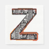 Inca Letter Z Artistic Font Napkins Servet (Voorkant)