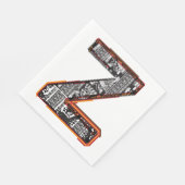 Inca Letter Z Artistic Font Napkins Servet (Hoek)