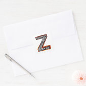 Inca Letter Z Artistic Font Square Sticker