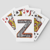 Inca Letter Z Artistieke lettertypekaarten Pokerkaarten (Achterkant)