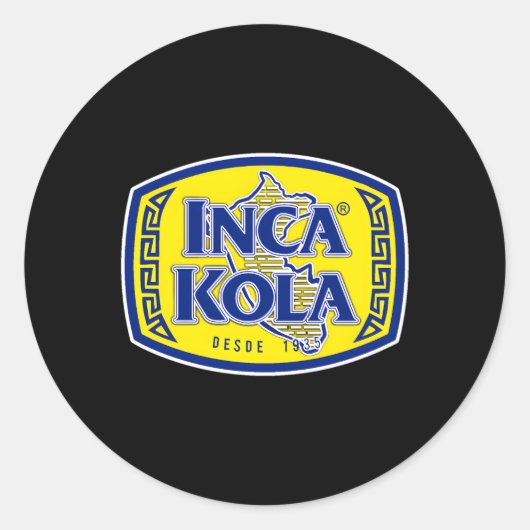 Inca Peru Gouden Kola Bubblegum Cream Soda Ronde Sticker (Voorkant)