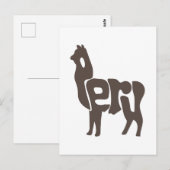 Inca Peru Peruaanse Alpaca Machu Picchu - Cadeau I Briefkaart (Voorkant / Achterkant)