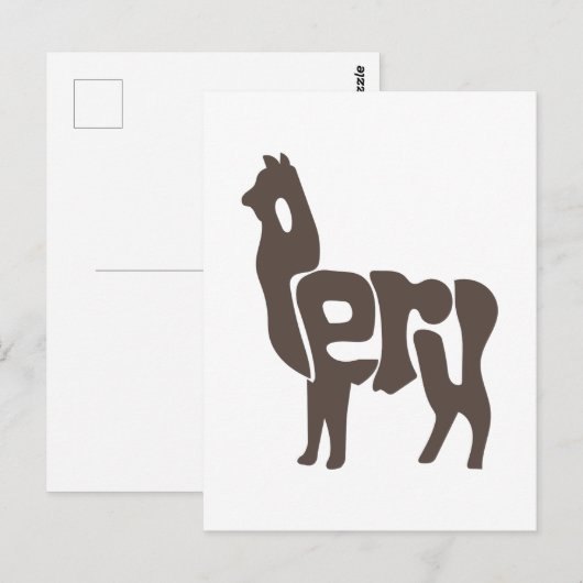Inca Peru Peruaanse Alpaca Machu Picchu - Cadeau I Briefkaart (Voorkant / Achterkant)