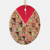 Inca 'Poncho', Bolivia, c.1500 (wol) Keramisch Ornament (Rechts)
