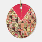 Inca 'Poncho', Bolivia, c.1500 (wol) Keramisch Ornament (Links)