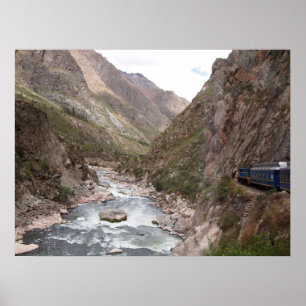 Inca rail trein naar Machu Picchu poster