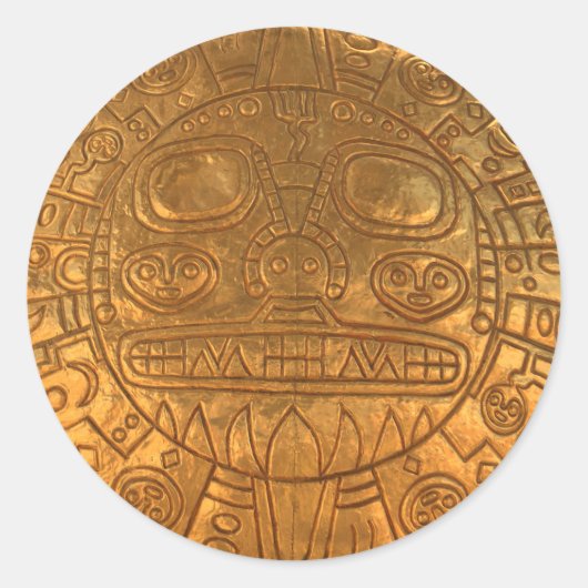 Inca schild ronde sticker (Voorkant)