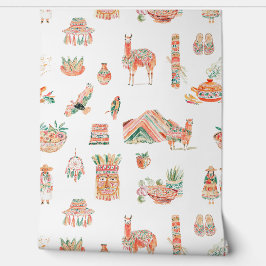 Inca Spirit | Schattige geïllustreerd Peru Behang