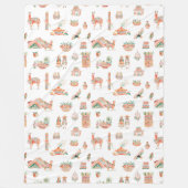 Inca Spirit | Schattige geïllustreerd Peru Fleece Deken (Voorkant)