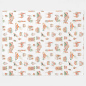 Inca Spirit | Schattige geïllustreerd Peru Fleece Deken (Voorkant (Horizontaal))