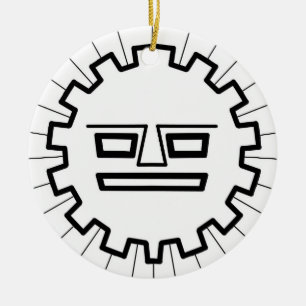 INCA SUN GOD KERAMISCH ORNAMENT