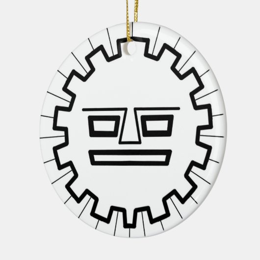 INCA SUN GOD KERAMISCH ORNAMENT (Links)