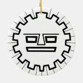 INCA SUN GOD KERAMISCH ORNAMENT (Achterkant)