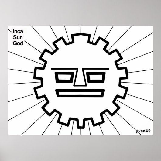 Inca Sun God Poster (Voorkant)