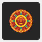 Inca Sun Vierkante Sticker (Voorkant)