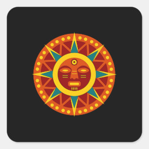 Inca Sun Vierkante Sticker