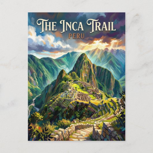 Inca Trail naar Machu Picchu Peru Briefkaart (Voorkant)