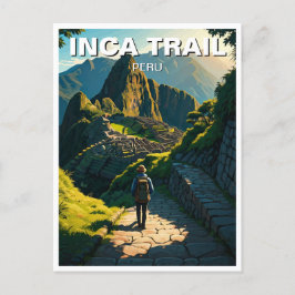 Inca Trail Peru Machu Picchu Wandeling Briefkaart