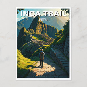 Inca Trail Peru Machu Picchu Wandeling Briefkaart