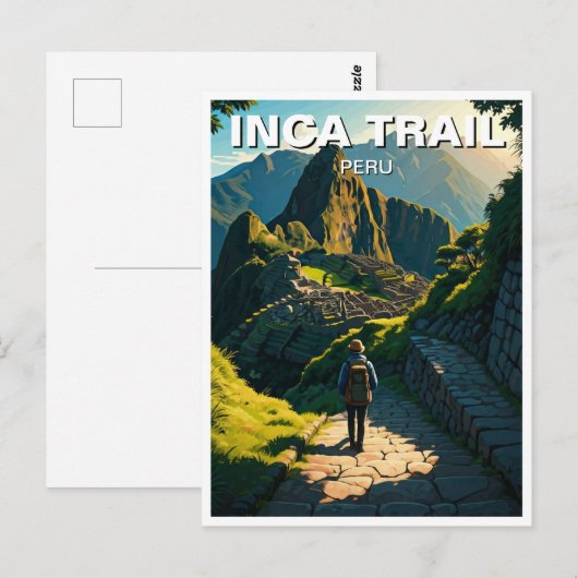 Inca Trail Peru Machu Picchu Wandeling Briefkaart (Voorkant / Achterkant)