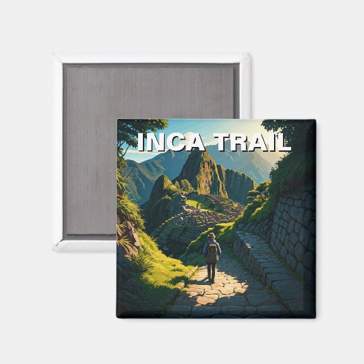 Inca Trail Peru Machu Picchu Wandeling Magneet (Voorkant / Achterkant)