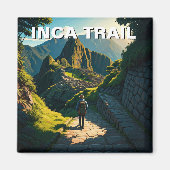 Inca Trail Peru Machu Picchu Wandeling Magneet (Voorkant)