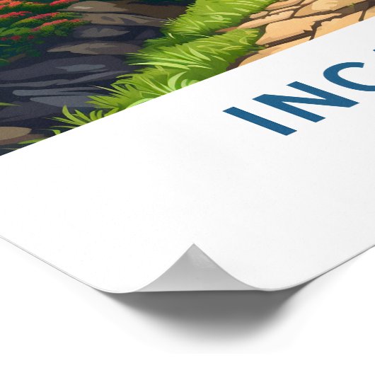 Inca Trail Peru Reisprint Poster (Hoek)