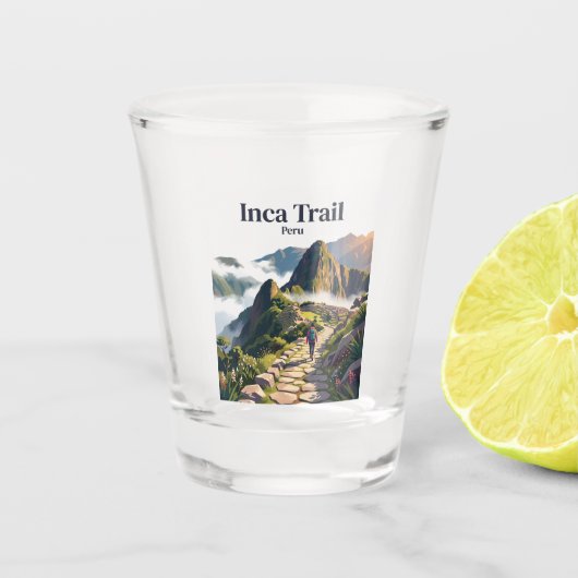 Inca Trail Peru Shot Glas (Voorkant)