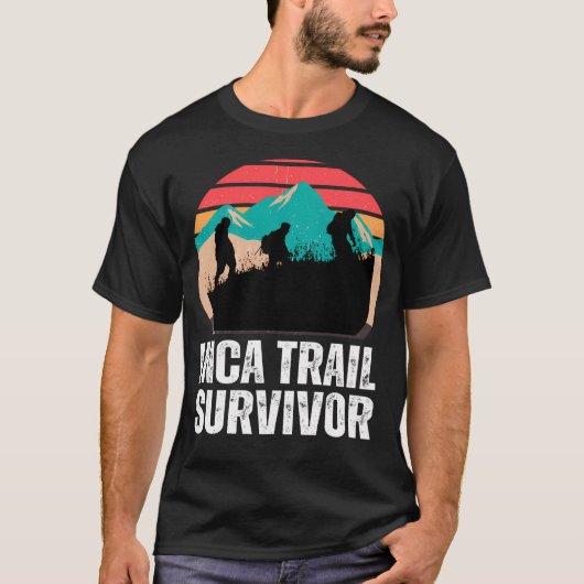 Inca Trail Survivor Peruaanse bergen T-shirt (Voorkant)