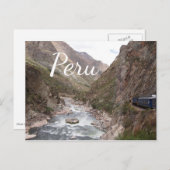 Inca-trein naar Machu Picchu in het Peru-briefkaar Briefkaart (Voorkant / Achterkant)