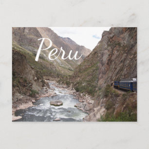 Inca-trein naar Machu Picchu in het Peru-briefkaar Briefkaart