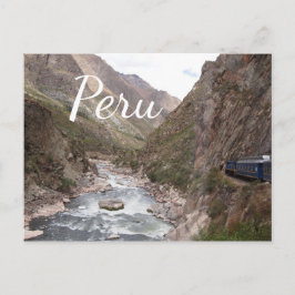 Inca-trein naar Machu Picchu in het Peru-briefkaar Briefkaart